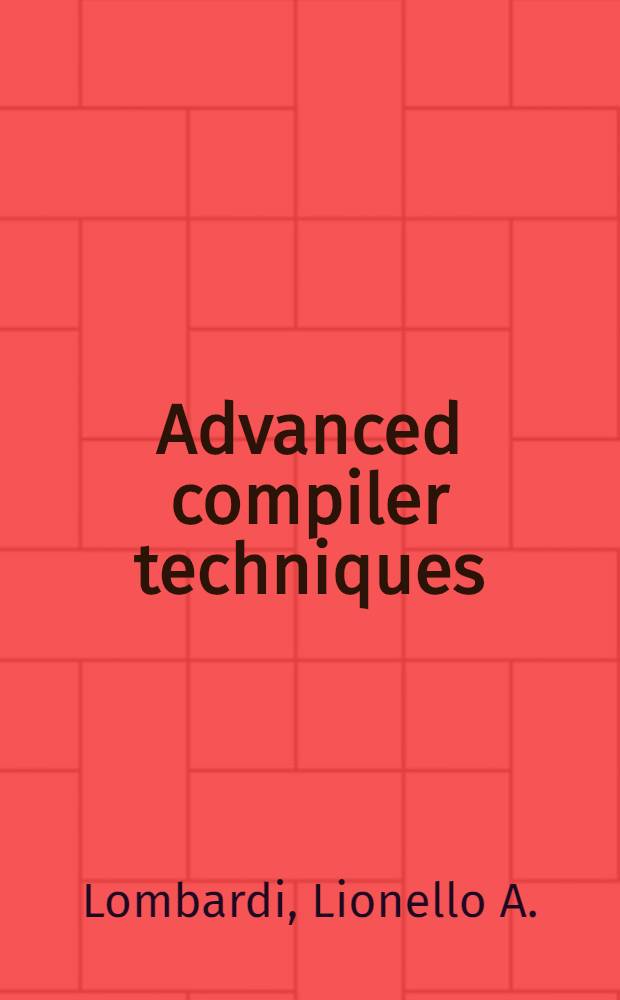 Advanced compiler techniques (lecture notes)