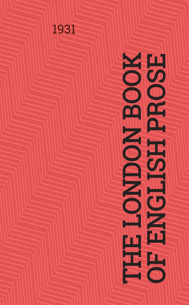 The London book of English prose