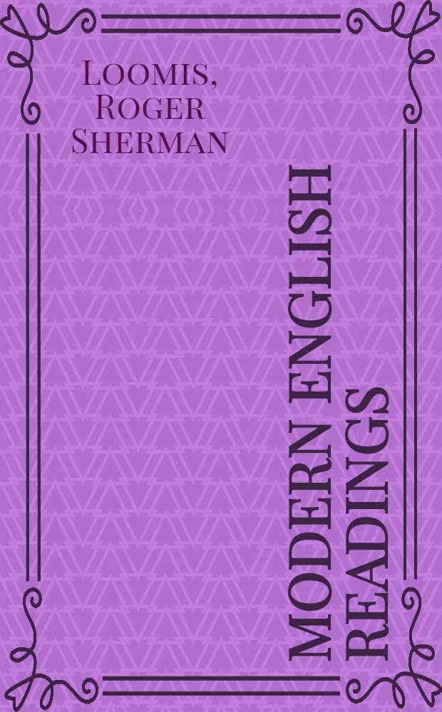 Modern English readings : Biography, short stories, poems, essays, plays