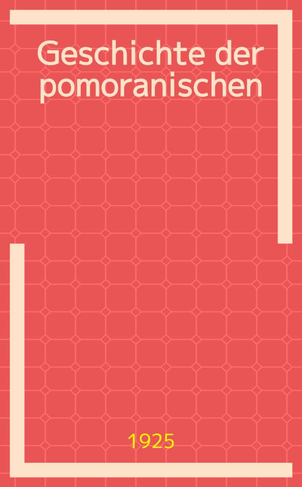 Geschichte der pomoranischen (kaschubischen) Sprache