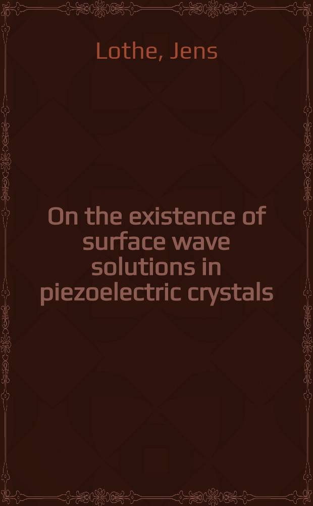 On the existence of surface wave solutions in piezoelectric crystals : An example of non-existence