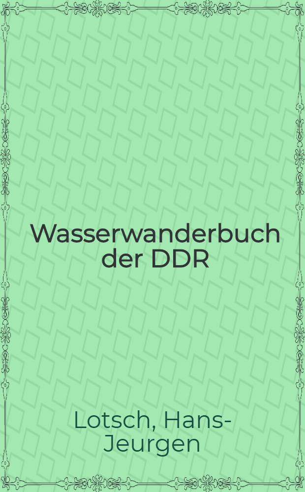 Wasserwanderbuch der DDR
