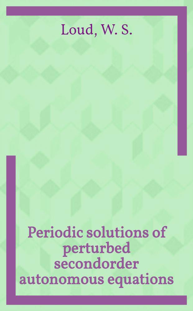 Periodic solutions of perturbed secondorder autonomous equations