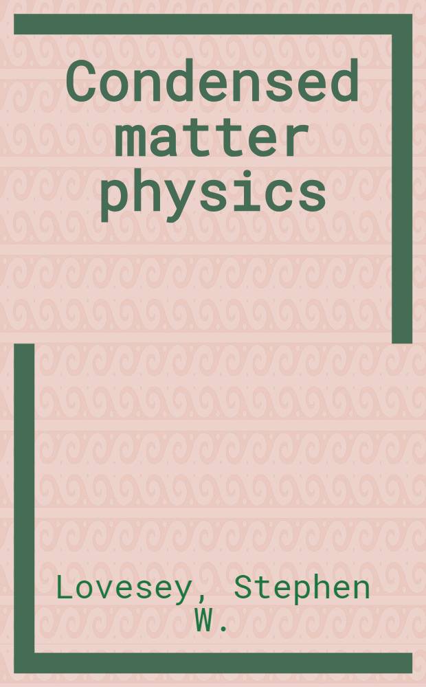 Condensed matter physics : Dynamic correlations