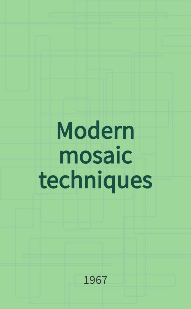 Modern mosaic techniques