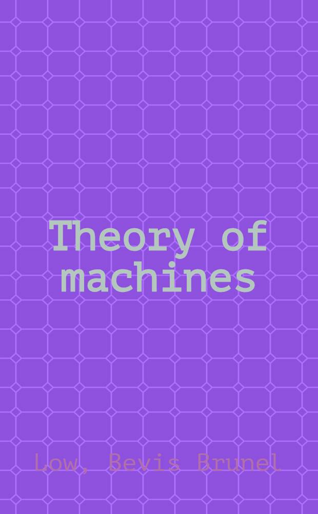 Theory of machines