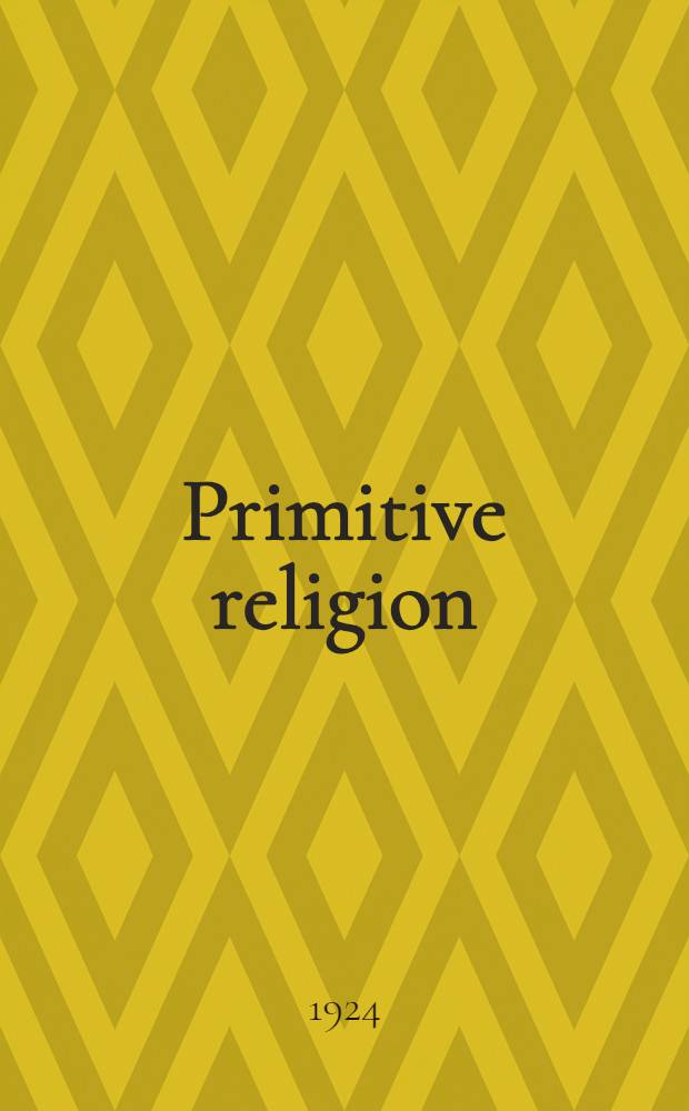 Primitive religion