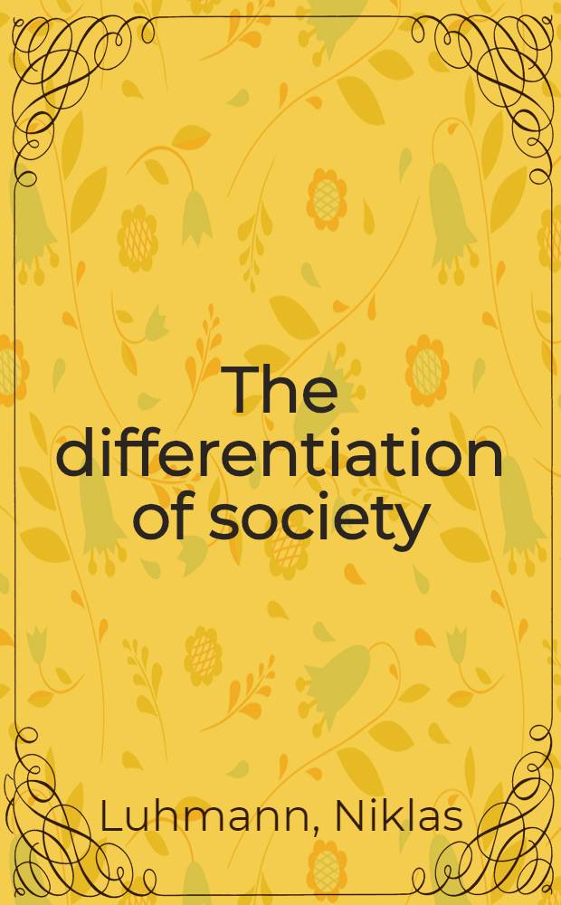 The differentiation of society