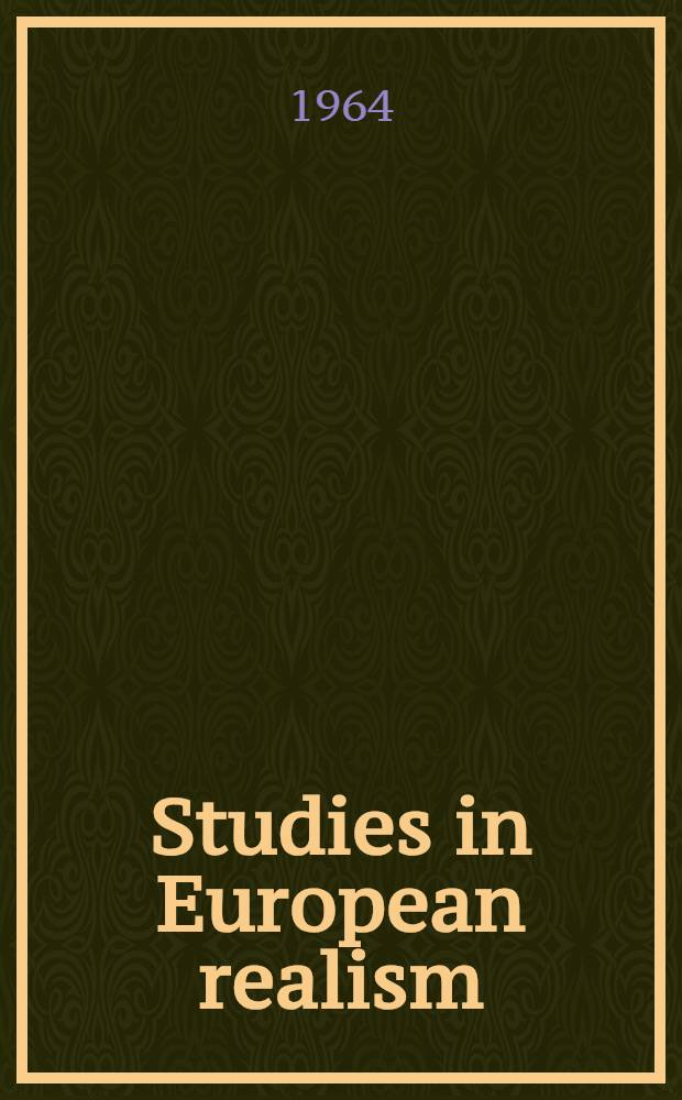 Studies in European realism