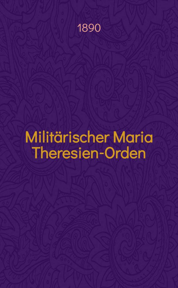 Milit&auml;rischer Maria Theresien-Orden