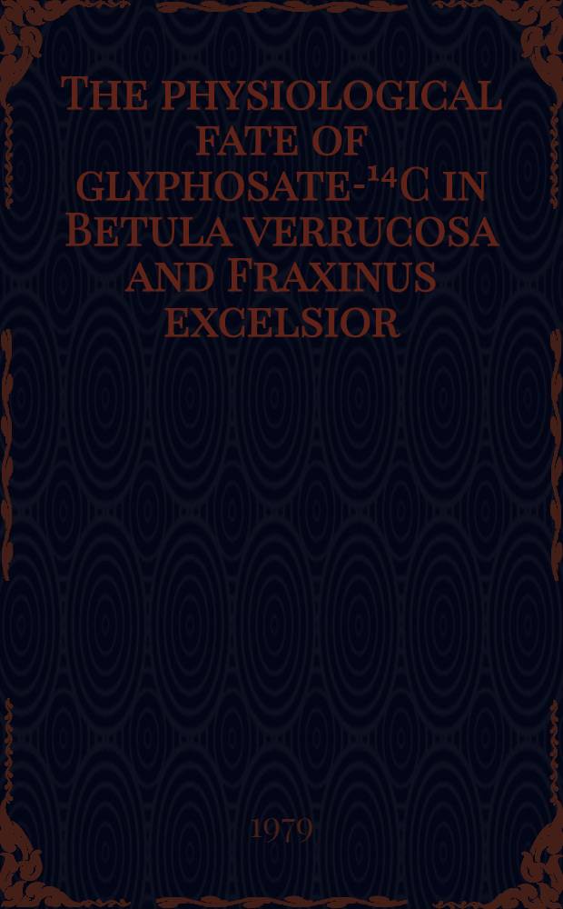 The physiological fate of glyphosate-¹⁴C in Betula verrucosa and Fraxinus excelsior = Den fysiologiske skjebnen til glyfosat-¹⁴C i Betula verrucosa og Fraxinus excelsior = Effekten av ammoniumsulfat og klima på herbicidet; The effect of ammonium sulphate and the environment on the herbicide / Kåre Lund-Høie