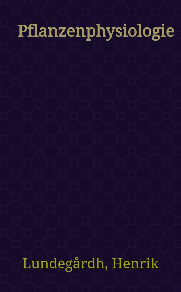 Pflanzenphysiologie