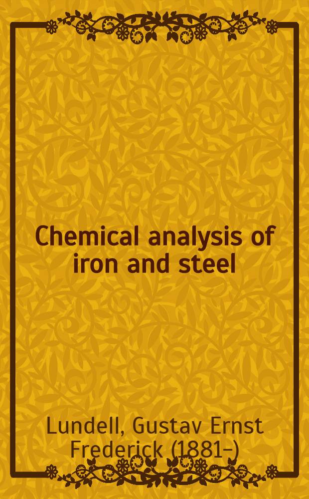 Chemical analysis of iron and steel