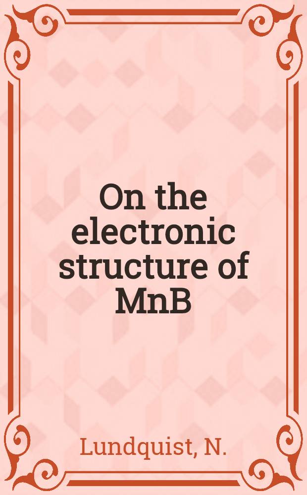 On the electronic structure of MnB