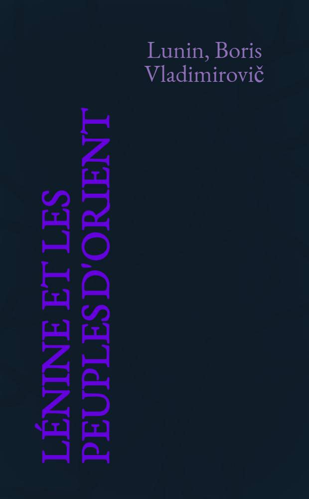 Lénine et les peuples d'Orient