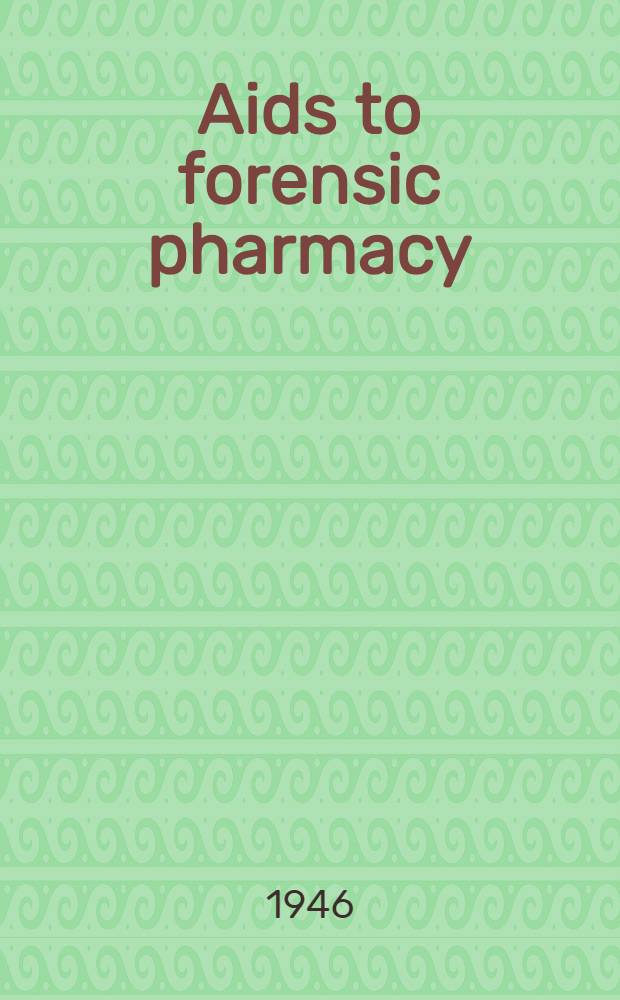Aids to forensic pharmacy