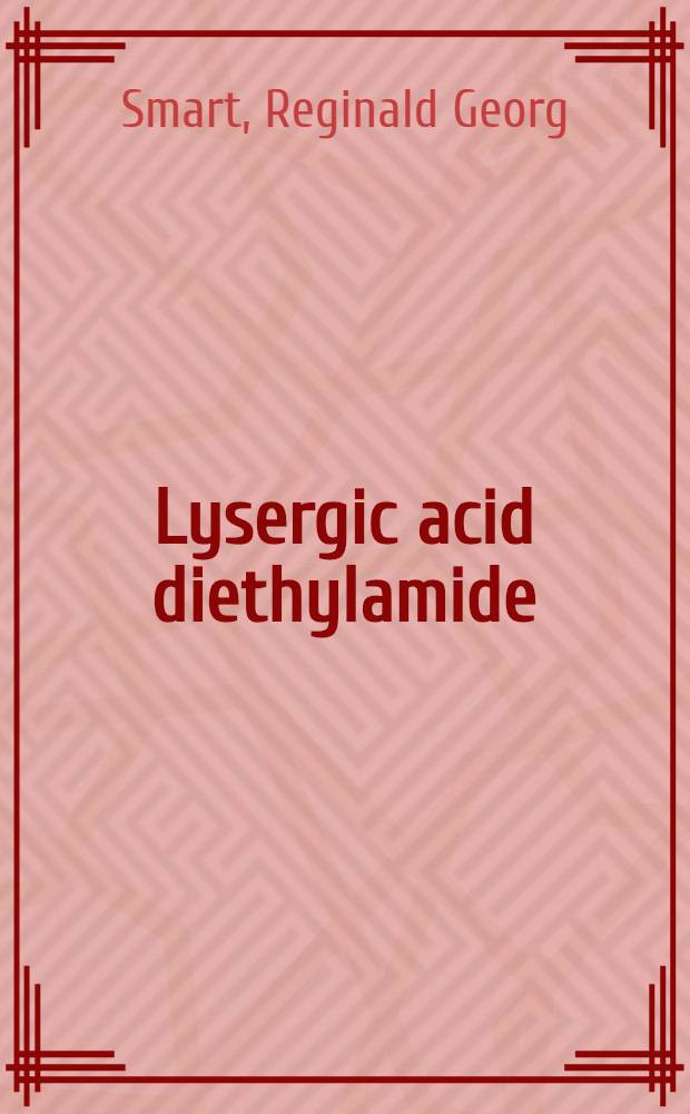 Lysergic acid diethylamide (LSD) in the treatment of alcoholism : An investigation of its effects on drinking behavior, personality structure and social funktioning