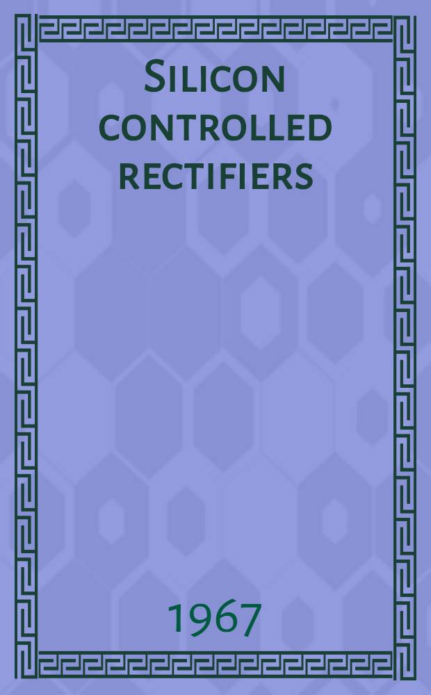 Silicon controlled rectifiers