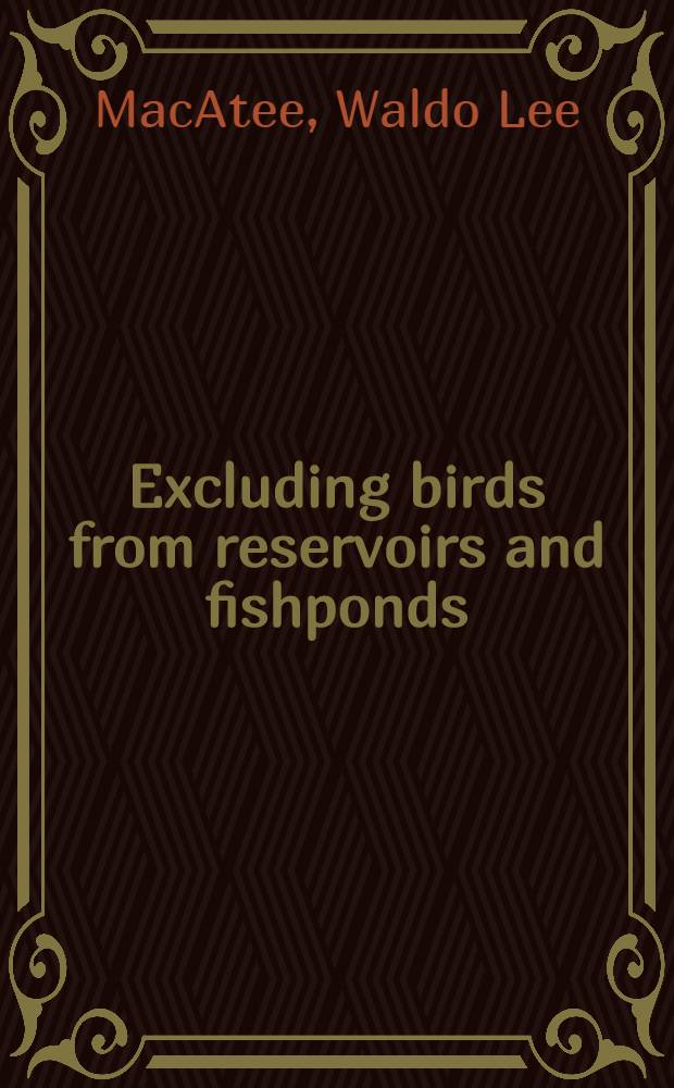 Excluding birds from reservoirs and fishponds