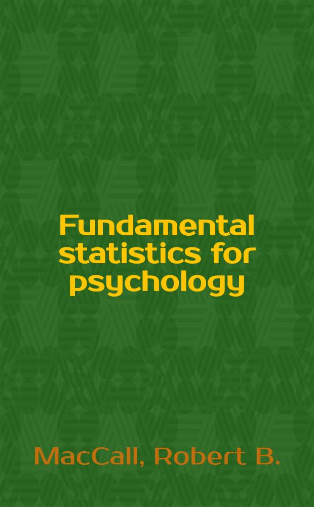 Fundamental statistics for psychology