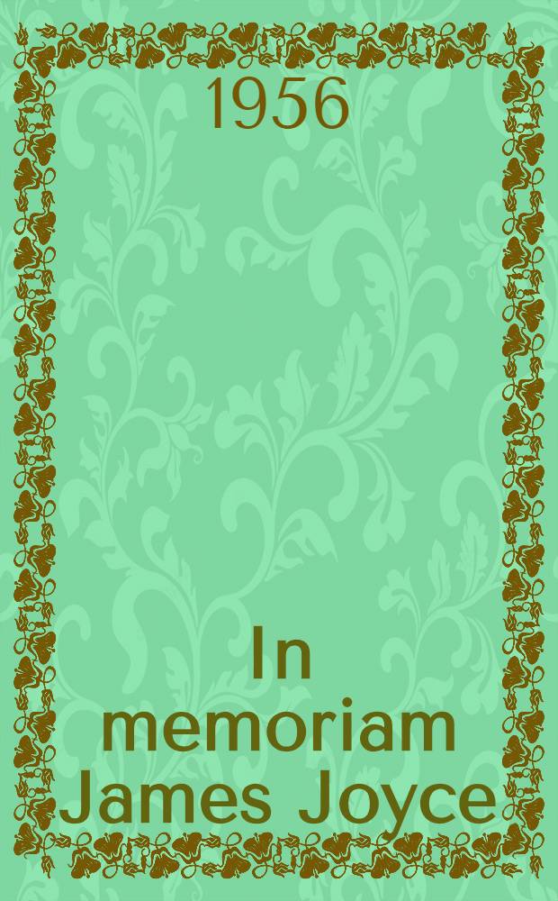 In memoriam James Joyce