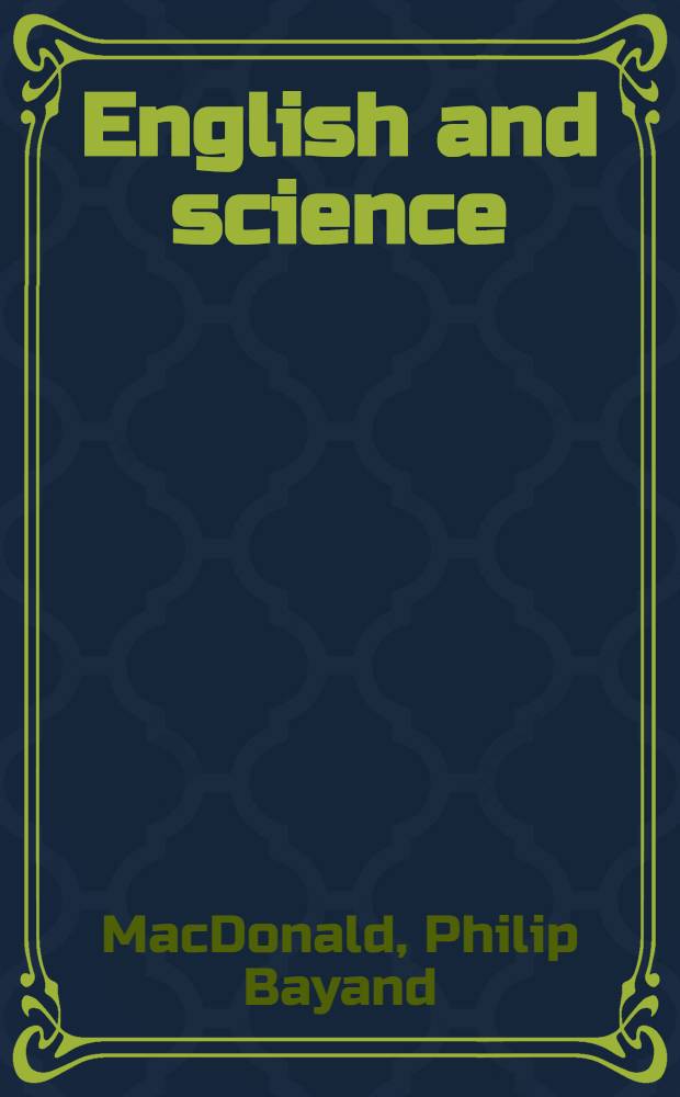 English and science