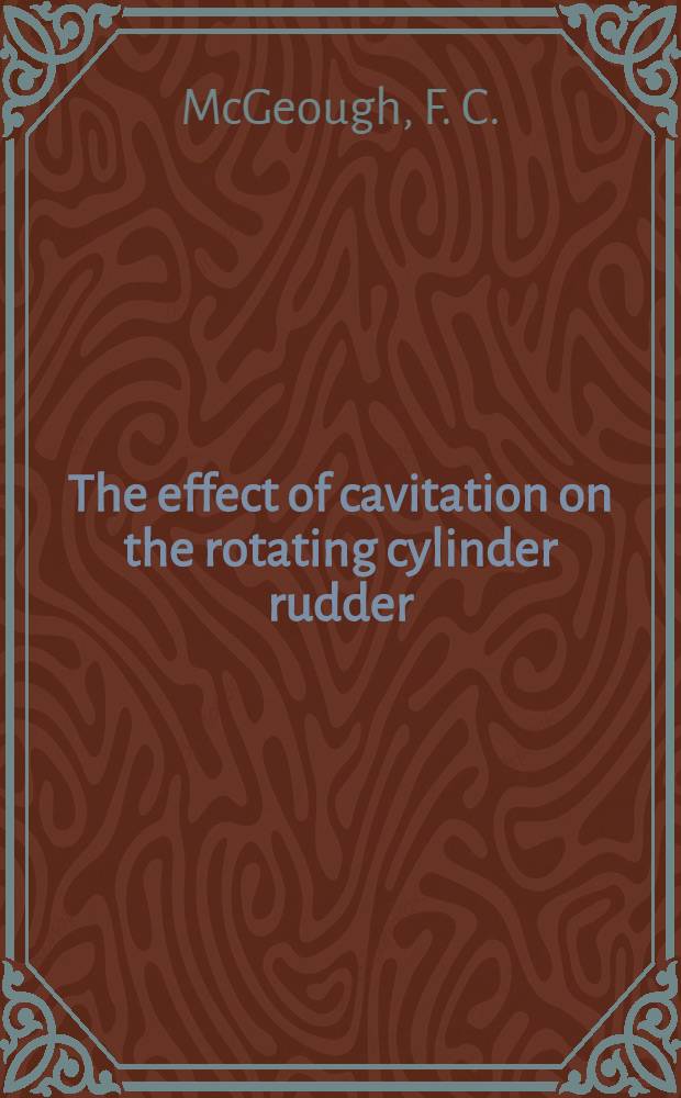 The effect of cavitation on the rotating cylinder rudder