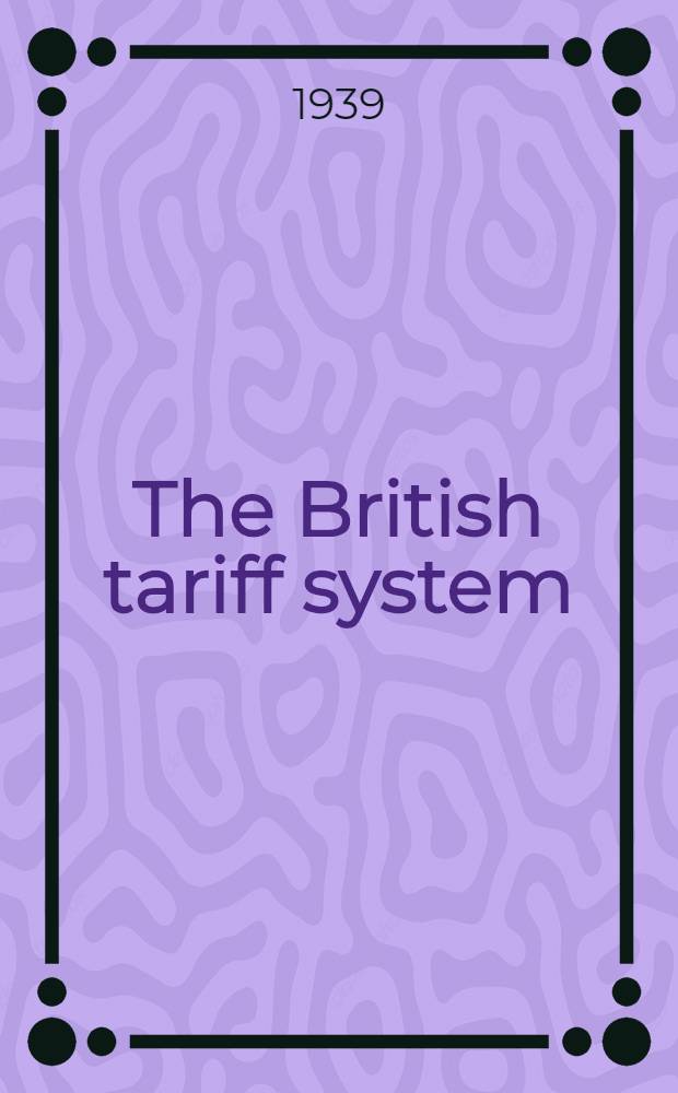 The British tariff system