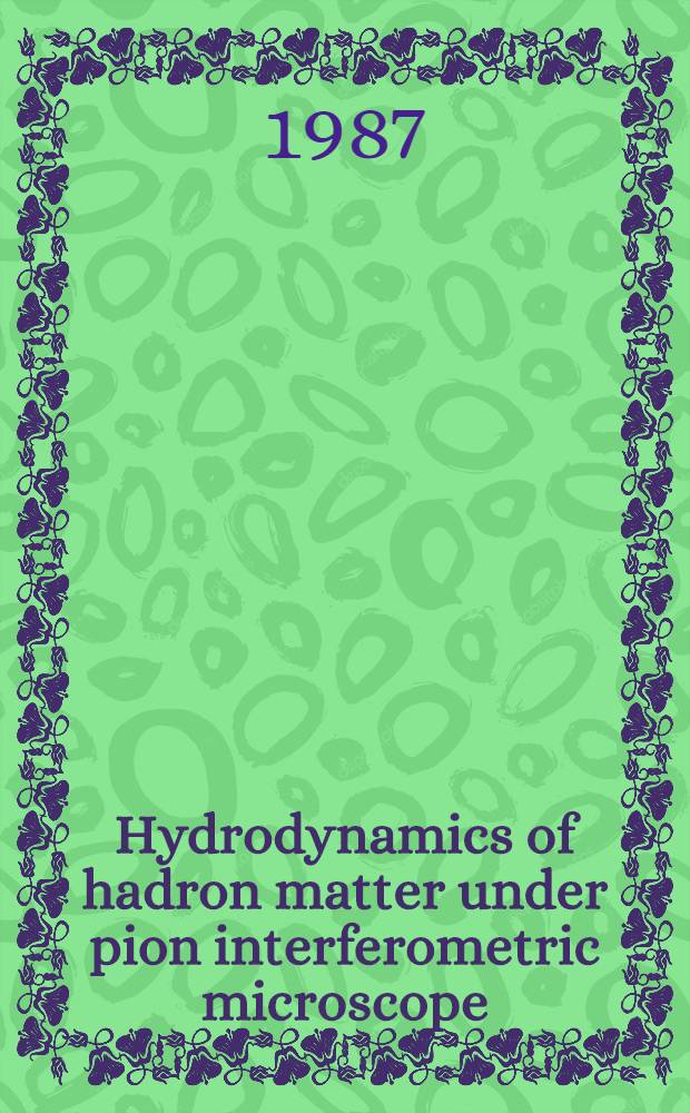 Hydrodynamics of hadron matter under pion interferometric microscope