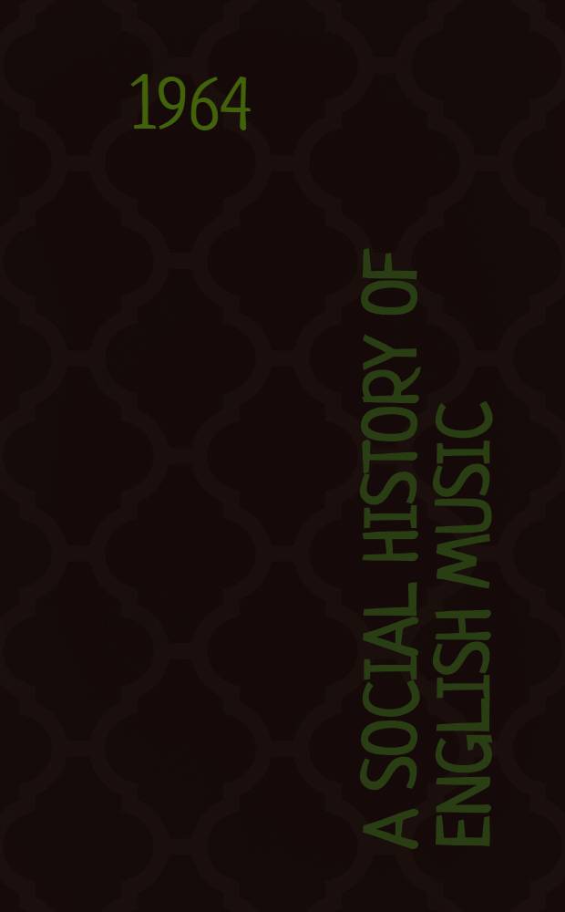 A social history of English music