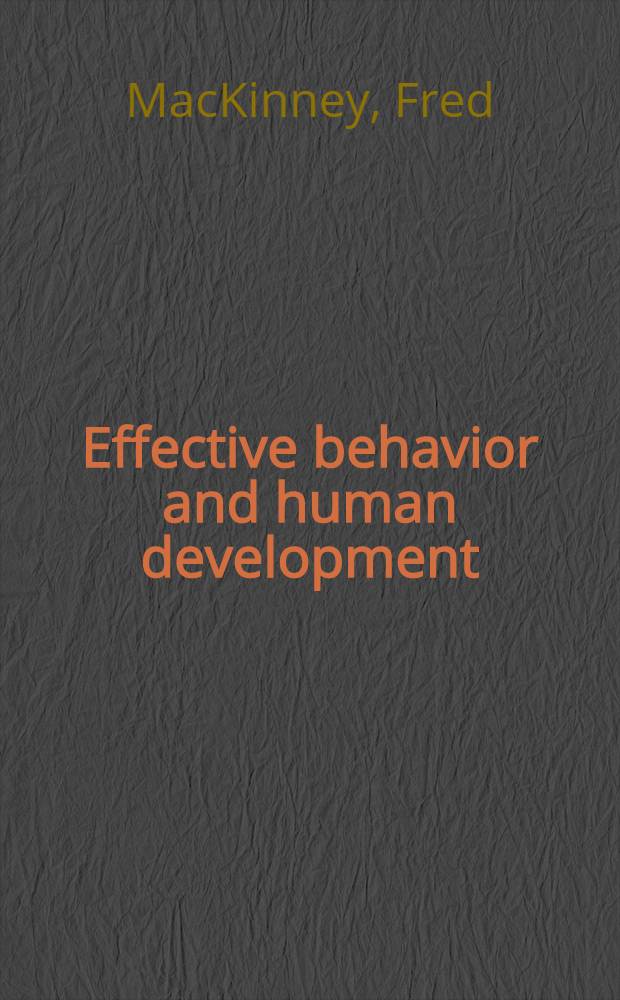 Effective behavior and human development