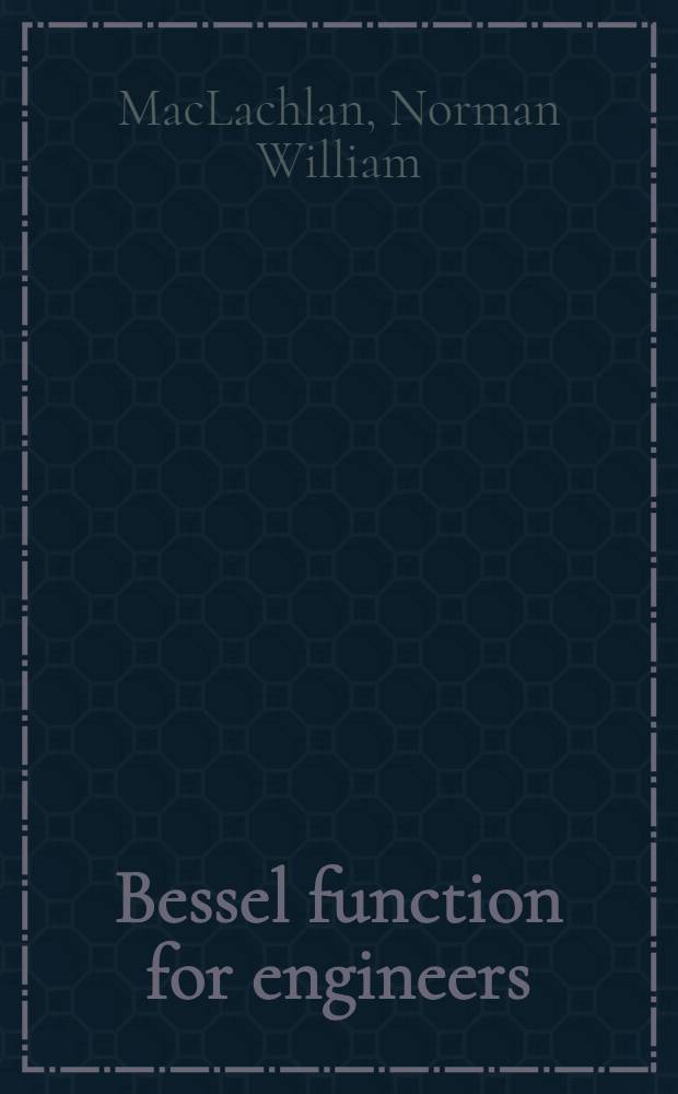 Bessel function for engineers