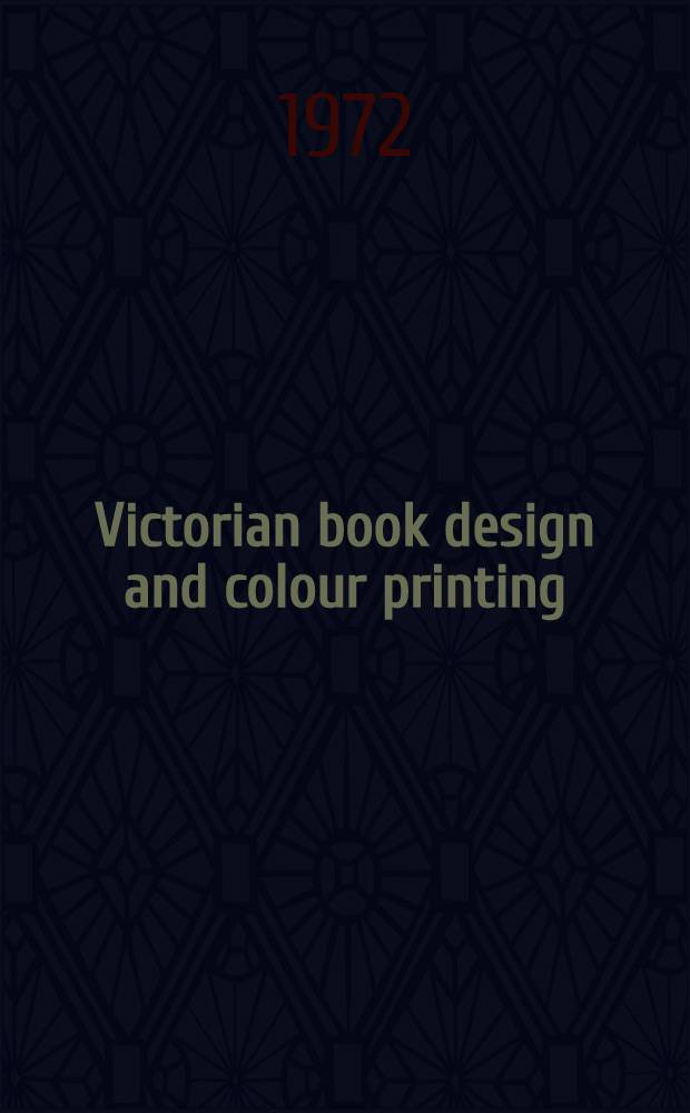 Victorian book design and colour printing