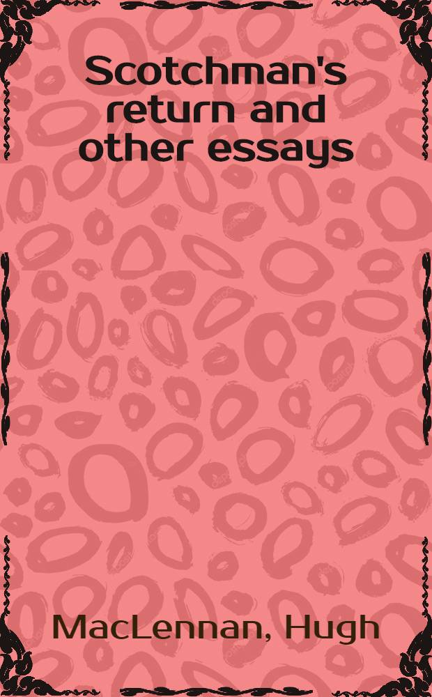 Scotchman's return and other essays