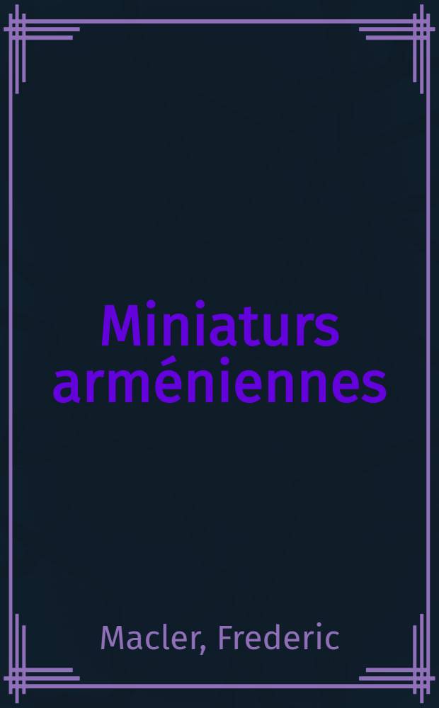 Miniaturs arméniennes