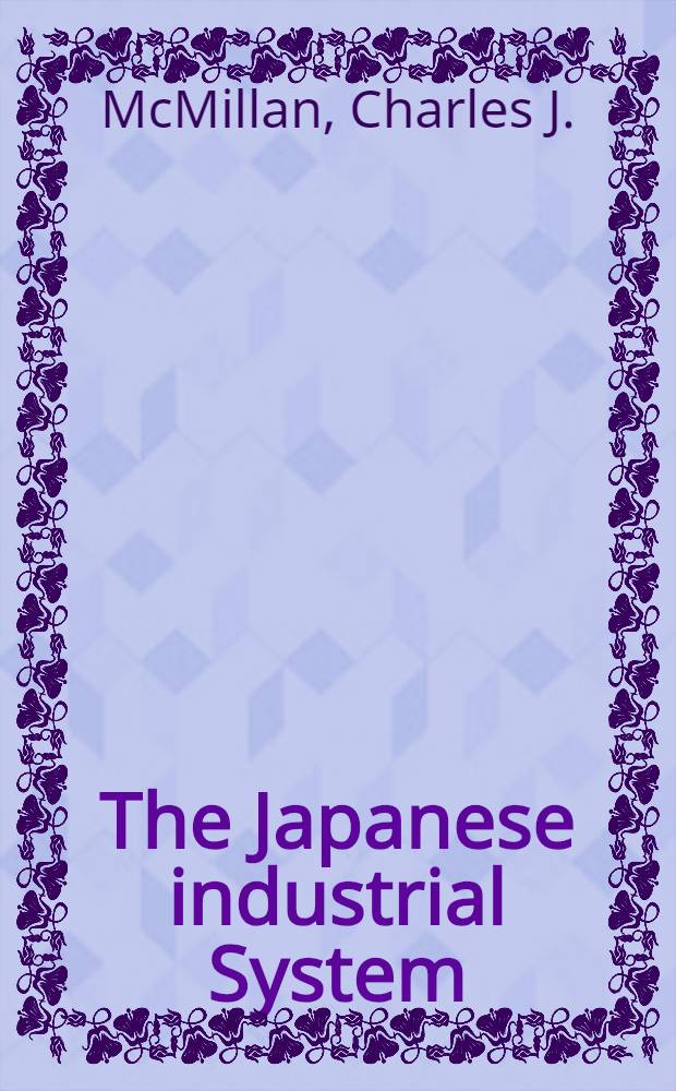 The Japanese industrial System