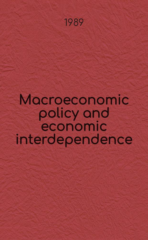 Macroeconomic policy and economic interdependence