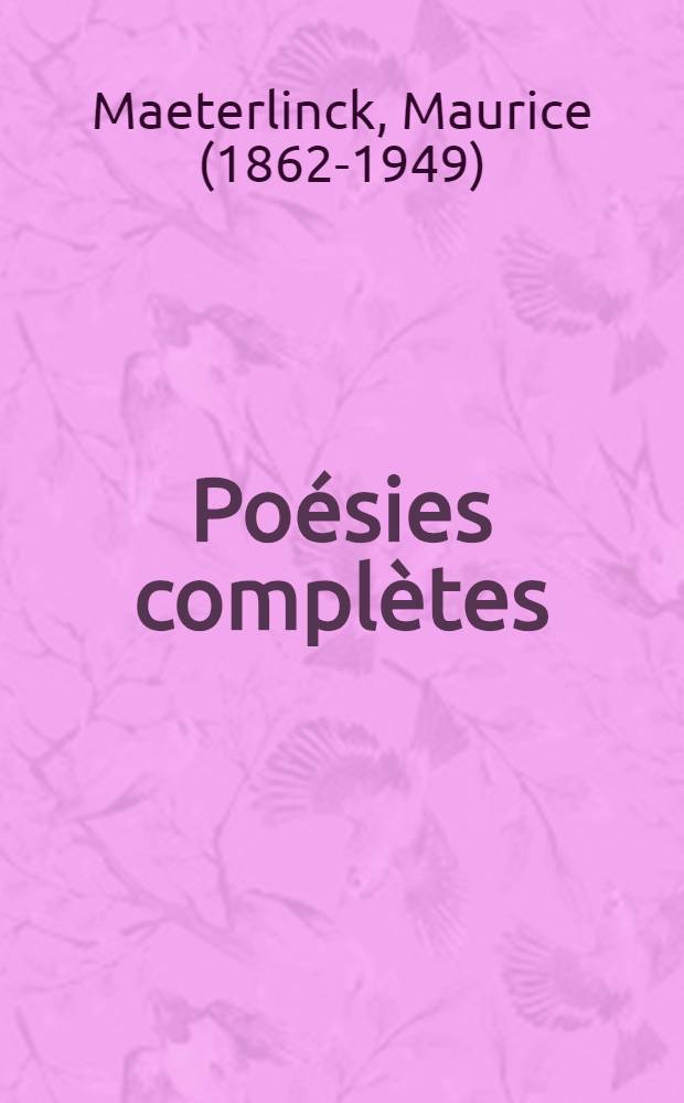 Poésies complètes