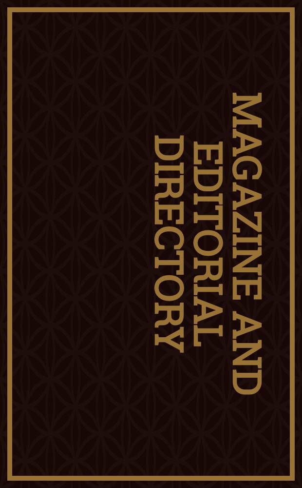 Magazine and editorial directory