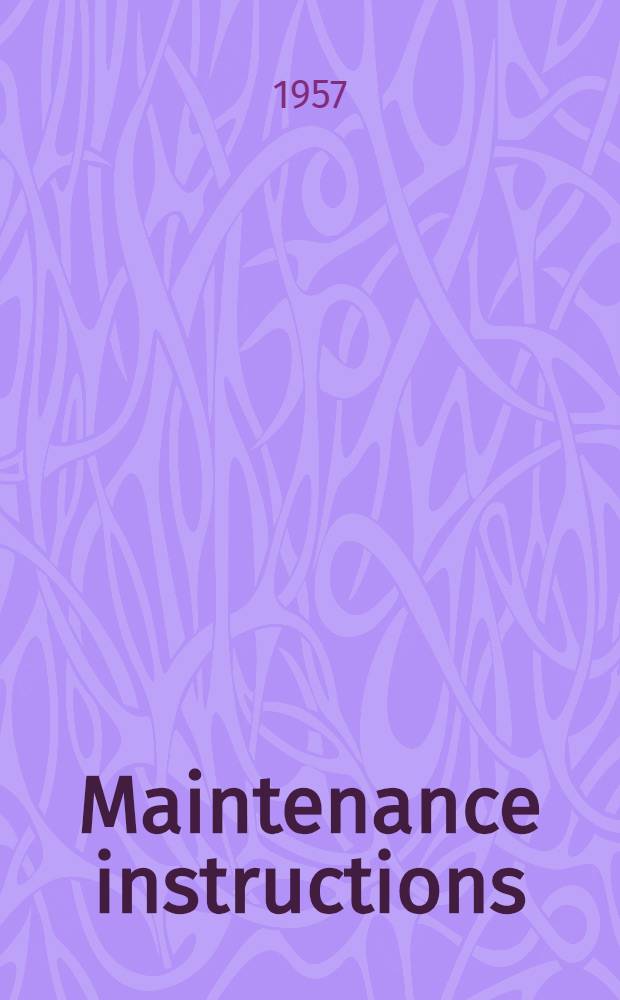 Maintenance instructions : Square-planting drill model СКГК-6В