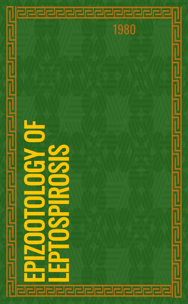 Epizootology of leptospirosis