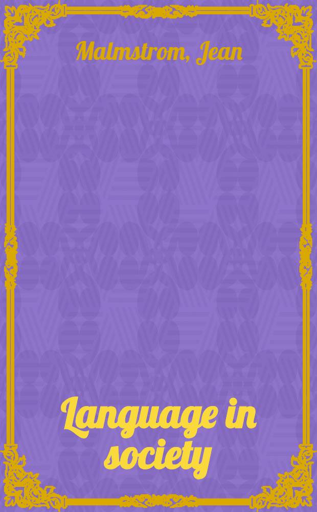 Language in society