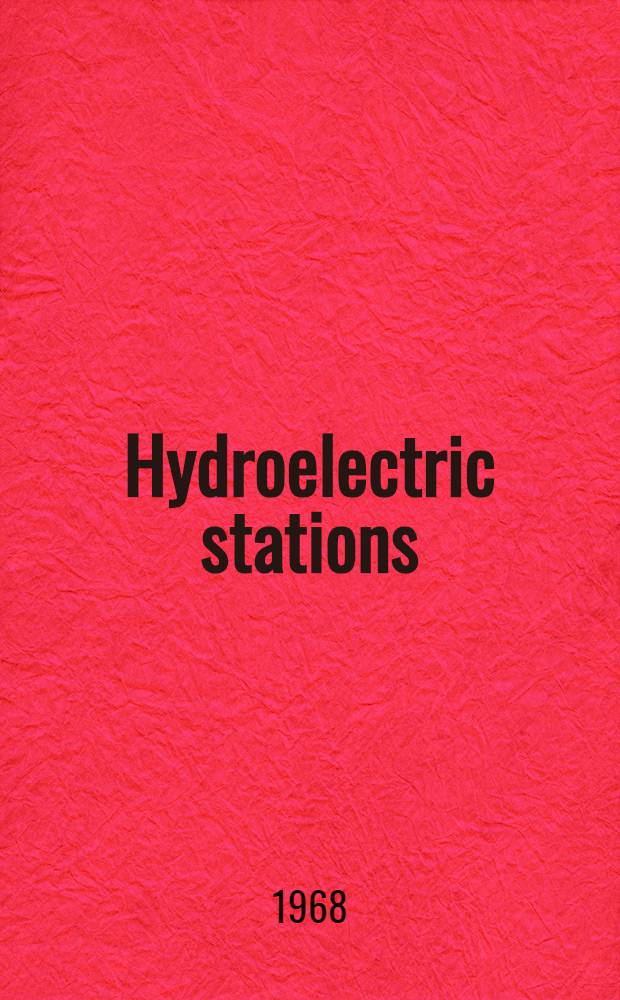 Hydroelectric stations