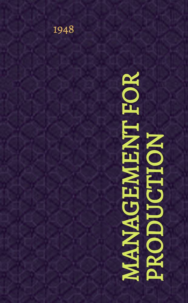 Management for production