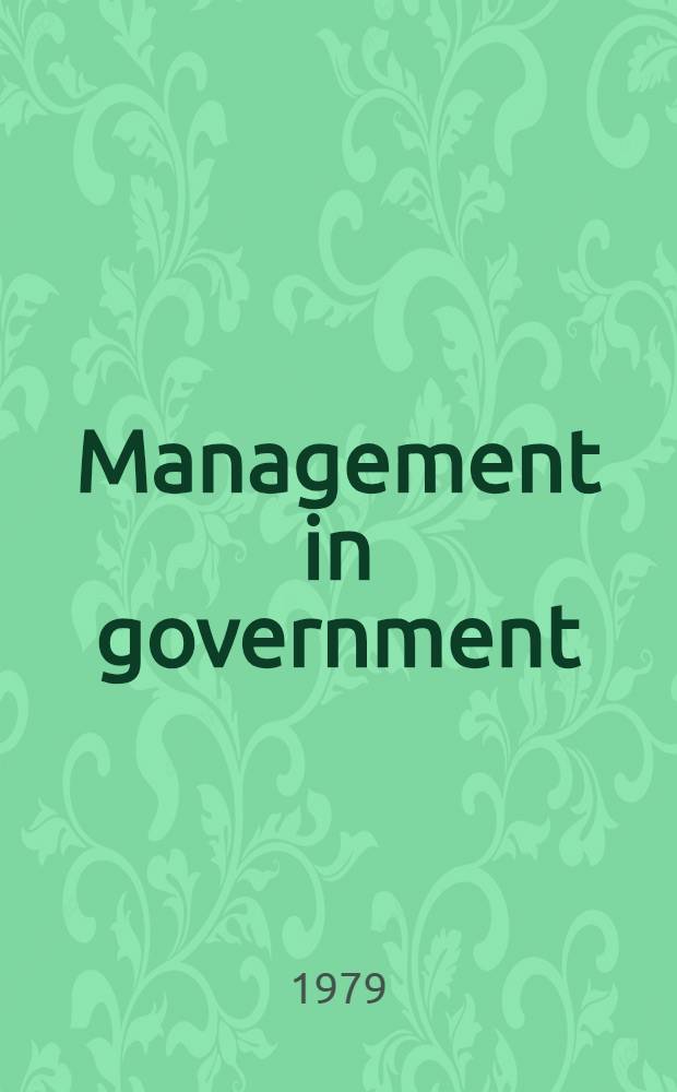 Management in government