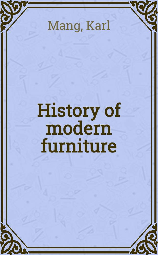 History of modern furniture