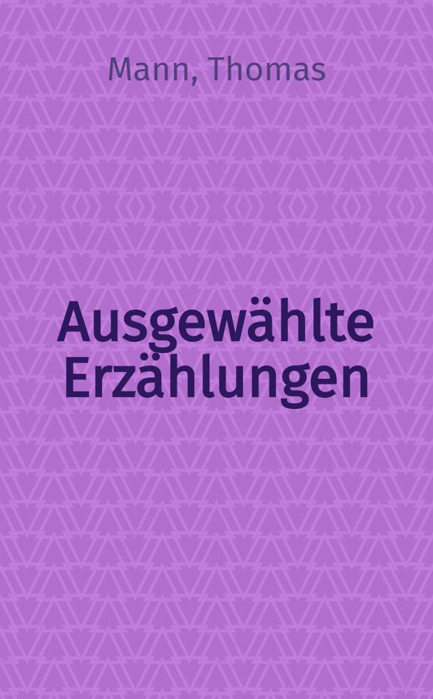 Ausgewählte Erzählungen
