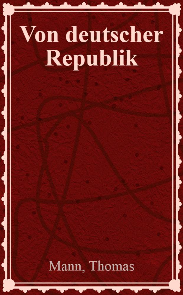 Von deutscher Republik