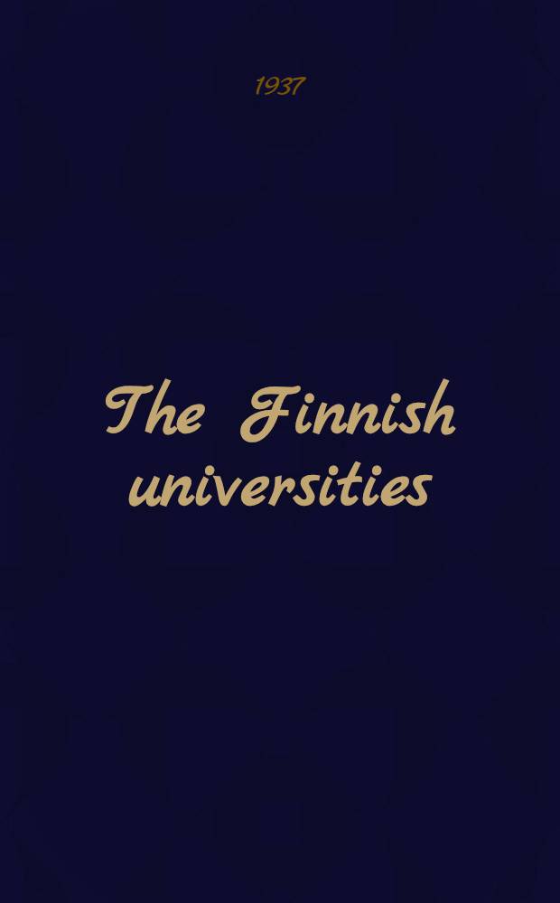 The Finnish universities