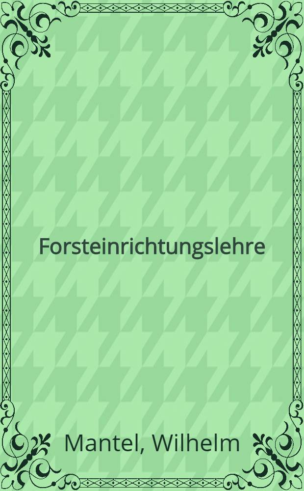 Forsteinrichtungslehre